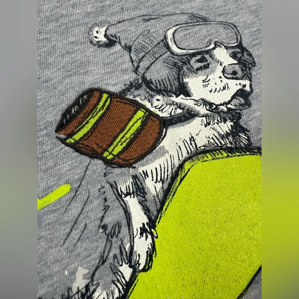GYMBOREE Toddler Long Sleeve Raglan‎ Graphic Tee 3T Snowboard Dog Winter Outdoor
